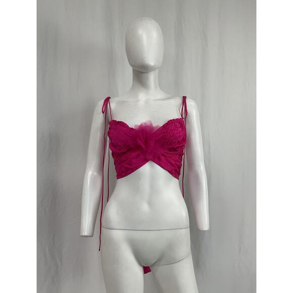 For Love & Lemons Tops - For Love & Lemons 'Delanie' Pink Rayon Top Size S